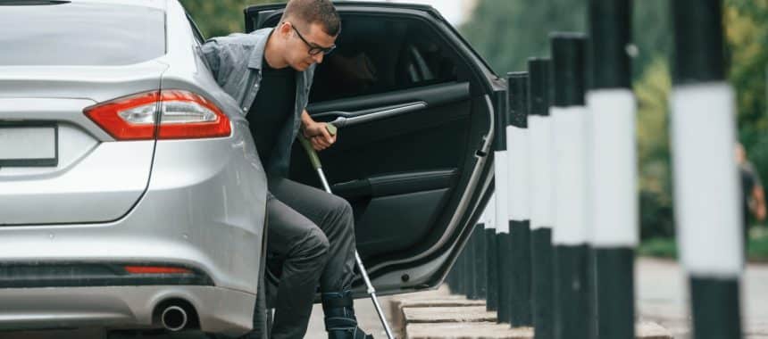 Insurance documents and calculator after car accident in Georgia