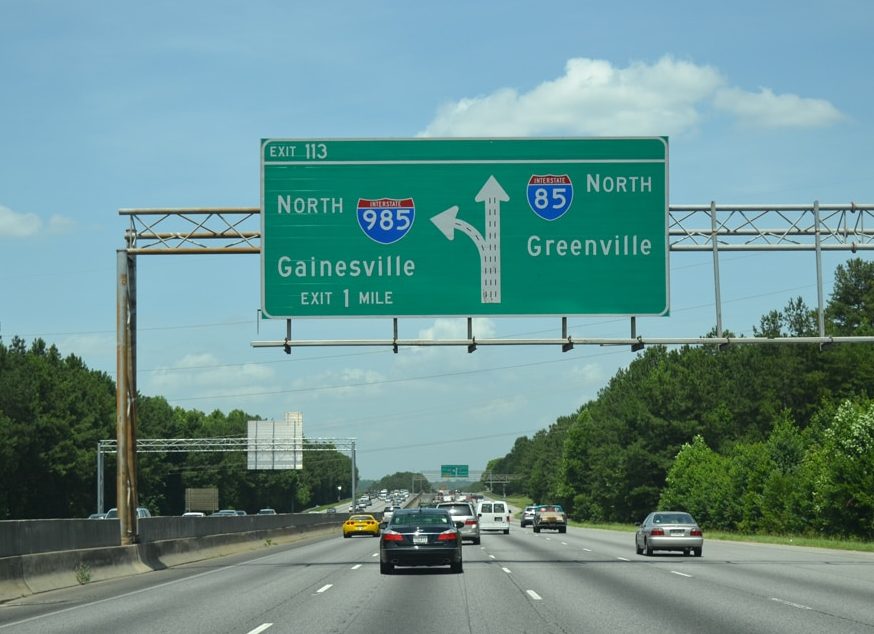 I-985 Exit 113 Gainesville Georgia highway traffic
