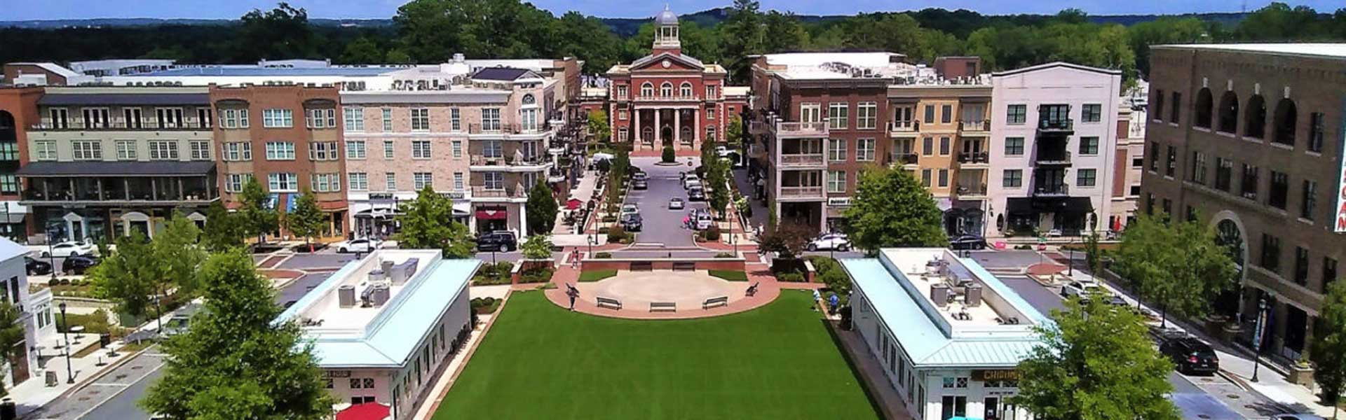 Alpharetta city center representing McManes Law service area