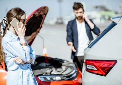 Driver calling after a rear-end accident in Georgia